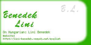 benedek lini business card